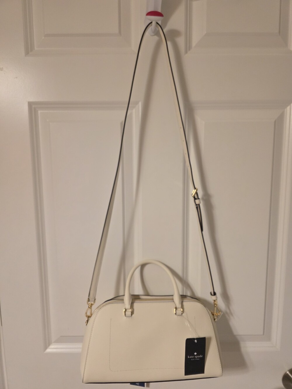 Kate Spade NWT Phoebe Cream Satchel Handbag with Gold Hardware MSRP $379 - Picture 2 of 5